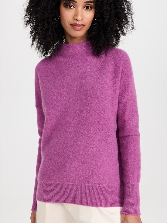 Vince Sweaters - Vince Dewberry boiled Cashmere Funnel Neck Sweater